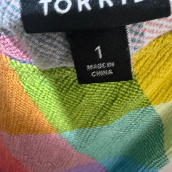 Torrid Vibrant Rainbow Colored Striped Top - Picture 2 of 3